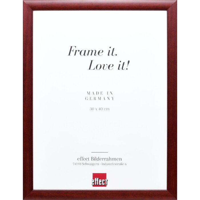 Effect Holzbilderrahmen Profil 43 rot 59,4x84,1 cm Museumsglas