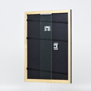 Effect Holz-Bilderrahmen Profil 43 schwarz hochglanz 60x90 cm Museumsglas