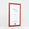 Effect Holz-Bilderrahmen Profil 43 rot hochglanz 60x90 cm Museumsglas