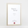 Effect Holz Bilderrahmen Profil 43 silber 62x93 cm Museumsglas