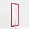 Effect Holz-Bilderrahmen Profil 43 rot hochglanz 62x93 cm Museumsglas