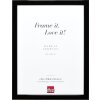Effect Holz-Bilderrahmen Profil 43 schwarz hochglanz 14,8x21 cm Museumsglas