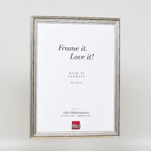 Rama foto din lemn Profil 44 argint, 10x10 cm, sticlă de muzeu