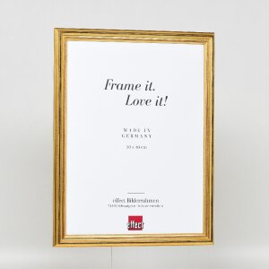 Rama foto din lemn masiv Profil 44 aur 13x18 cm cu sticlă de muzeu