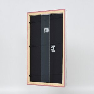 Ramă foto barocă din lemn masiv, Profil 44 argint, 25x35 cm, cu sticlă de muzeu