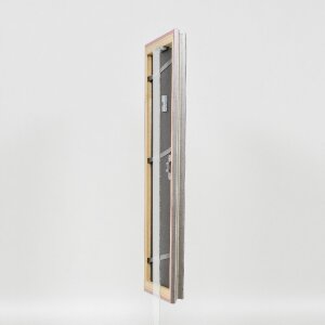 Effect Holzrahmen Profil 44 silber 30x40 cm Museumsglas