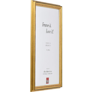 Rama foto barocă din lemn masiv cu profil aur, 29,7x42 cm, sticlă de muzeu