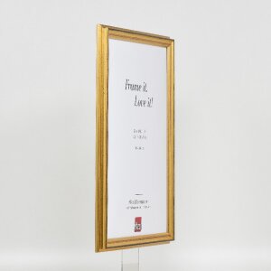 Ramă foto baroc din lemn masiv Profil 44 aur 60x90 cm cu sticlă de muzeu