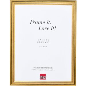 effect Holzrahmen Profil 44 gold 70x70 cm Museumsglas