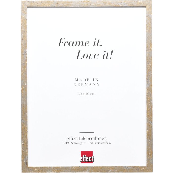 Effect Holzrahmen Profil 51 antiksilber 30x45 cm Museumsglas