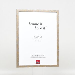 effect Bilderrahmen Holzrahmen Profil 51 antiksilber 35x50 cm mit Museumsglas