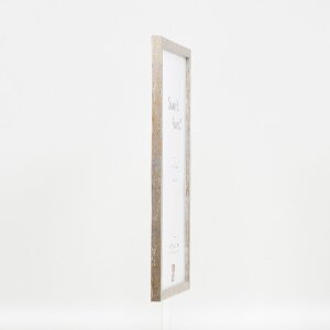 effect Bilderrahmen Holzrahmen Profil 51 antiksilber 35x50 cm mit Museumsglas