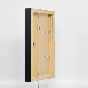 Effect Holz Bilderrahmen Profil 55 schwarz 28x35 cm Museumsglas
