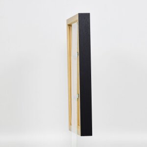 Effect Holz-Bilderrahmen Profil 55 schwarz 50x60 cm Museumsglas