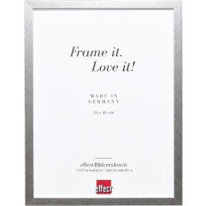 Effect Holzrahmen Profil 58 silber 13x13 cm mit Museumsglas