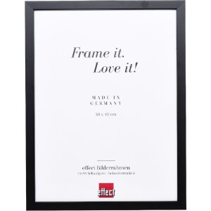 effect Holzrahmen Profil 58 Schwarz 23x70 cm mit Museumsglas