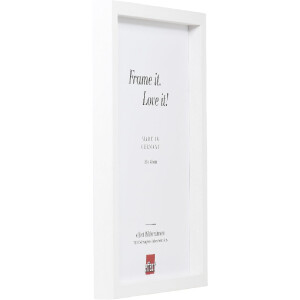 Rama foto Effect Holz-Bilderrahmen Profil 74 albă 15x20 cm, sticlă muzeală