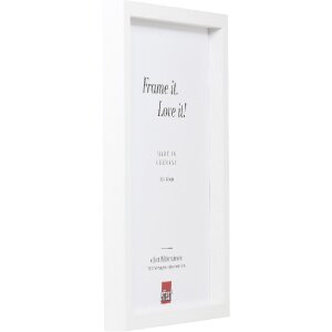 Rama foto Profil 74 albă 23x70 cm cu sticlă de muzeu