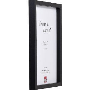Effect Holz-Bilderrahmen Profil 74 schwarz 50x60 cm Museumsglas