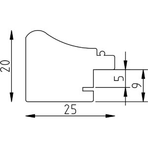 Efect cadru din lemn profil 85 aur 45x60 cm sticlă muzeu