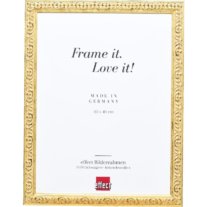 Rama foto Profil 86 Baroc 25x80 cm aur cu sticlă de muzeu UV 70%