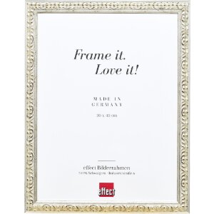 Effect Holzbilderrahmen Profil 86 Barock 28x35 cm silber...