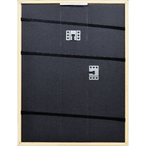 Rama foto din lemn masiv Profil Top S platin 10x10 cm cu sticlă de muzeu