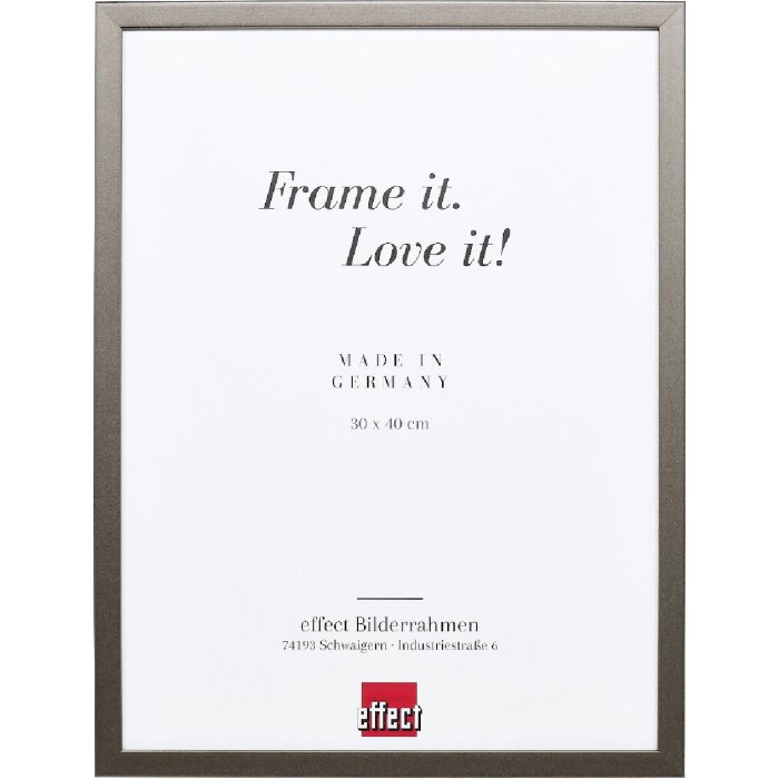 Ramă foto din lemn Profil Top S platin 23x70 cm cu sticlă de muzeu