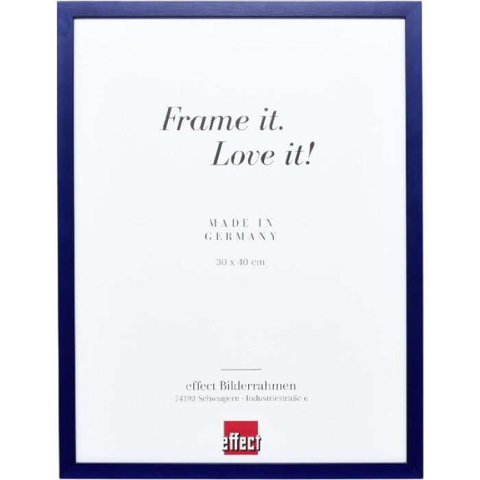 Effect Holzrahmen Profil Top S blau 40x40 cm Museumsglas