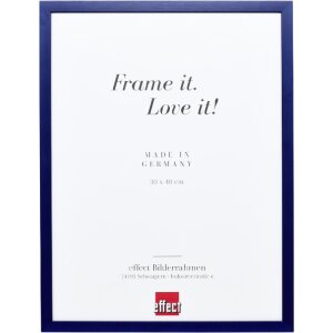 Effect Holzrahmen Profil Top S blau 50x65 cm Museumsglas