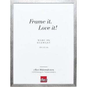Effect Holzrahmen Profil Top S silber 14,8x21 cm Museumsglas