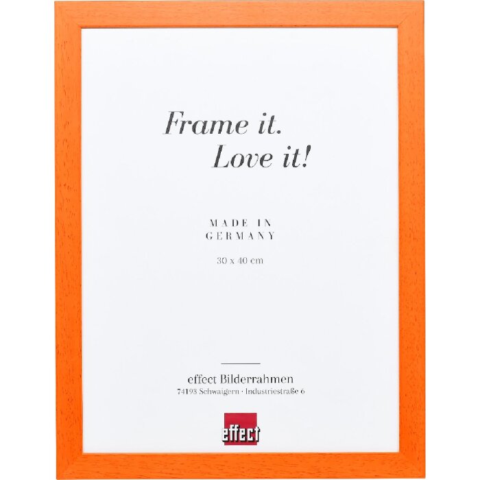 Effect Holzrahmen Profil Top Pro orange 50x50 cm Museumsglas