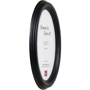 Rama foto ovală Effect, lemn masiv, neagră, 5x7 cm