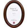 Ramă foto ovală din lemn masiv, profil HB 20x28 cm, nußbraun