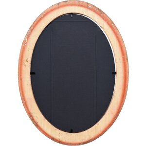 Rama foto ovală din lemn masiv argintiu, profil 3,7 cm, 20x28 cm