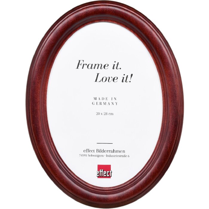 Rama foto ovală Profil HB 28x35 cm, mahagoni