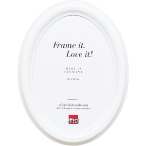 Rama foto ovală Profil HB 40x50 cm albă