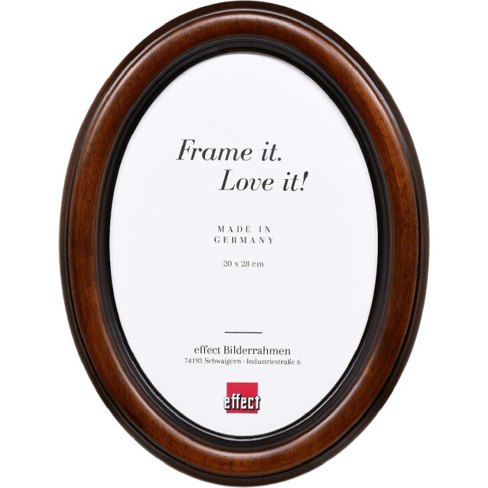 Effect Ramă Foto Ovală Profil HB 50x50 cm Nuc