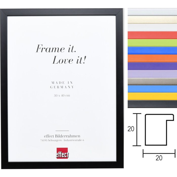 Effect Wandspiegel Holzprofil Top Cube 30x40 cm bis 50x70 cm