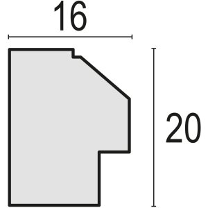 ZEP Bilderrahmen Zara C 50x70 cm MDF Holz Acrylglas weiß