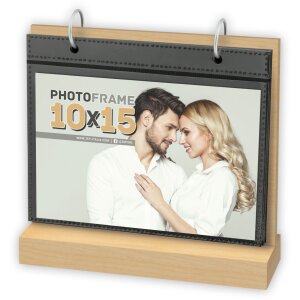 ZEP Holz-Fotokalender Leinster 12 Fotos 10x15 cm Querformat