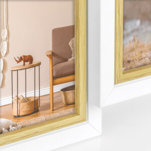 ZEP galerie foto Ayas alb 4 fotografii 10x15 cm cadru din lemn 32x32 cm