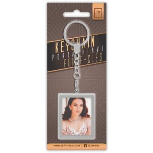 ZEP Foto-Schlüsselanhänger Metall silber 2 Fotos 3,5x4,5 cm