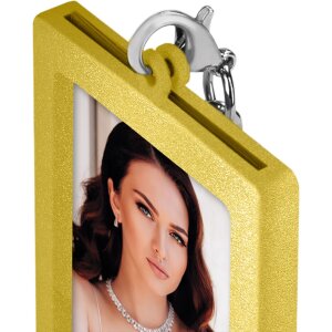 ZEP Foto-Schlüsselanhänger Metall gold 2 Fotos 3,5x4,5 cm