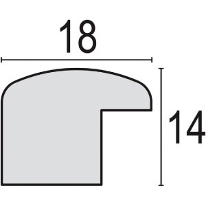 Rama foto ZEP Aktion M19 albă WH 20x25 cm, profil semicircular