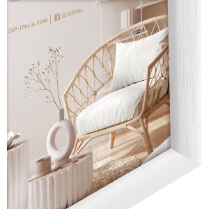 Ramă foto din lemn ZEP Aktion M19 albă 20x30 cm