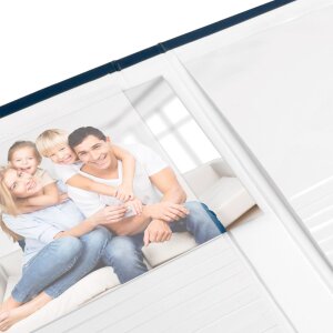 ZEP Flipalbum XF468 slip-in album 80 fotografii 10x15 cm art print albastru roșu