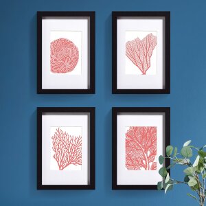 Ramă foto Walther Stockholm neagră 40x50 cm cu passepartout din acrilic