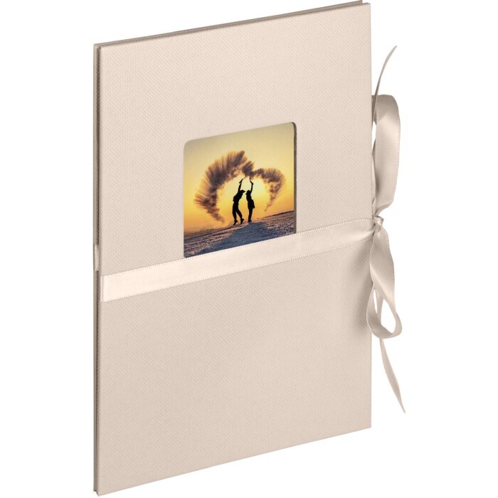 Walther Leporello Fun chamois 12 fotografii 10x15 cm capac texturat cu arc