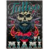 Plachetă din metal ZEP TATTOO Miami 47x35x0,5 cm